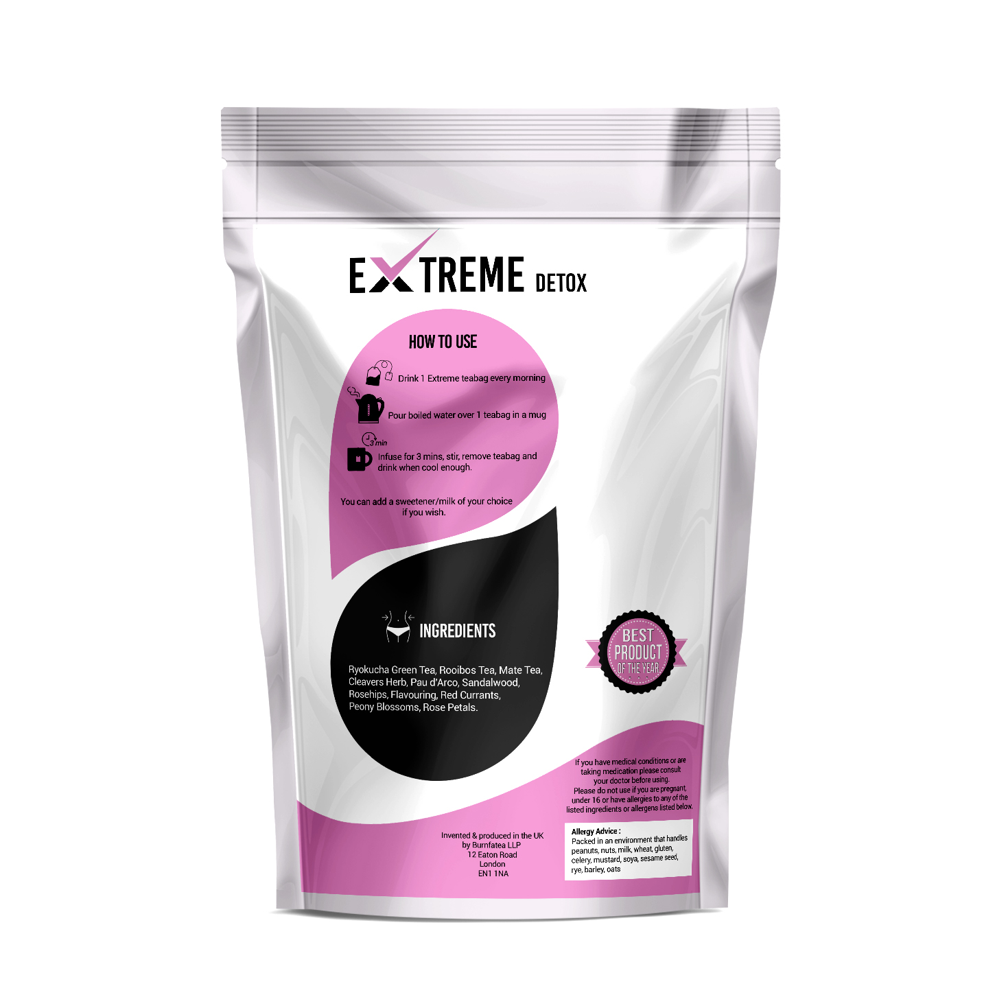 EXTREME 14 Day Detox Tea – Berry Vanilla Flavour – Xtreme Teatox